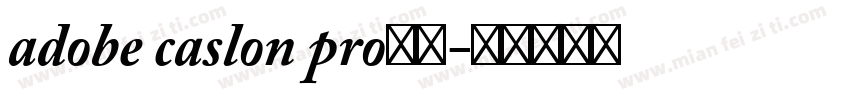 adobe caslon pro粗体字体转换